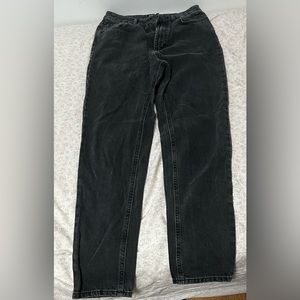 Urban Outfitters BDG Mom High Rise Washed Black Jeans Straight Relaxed Fit